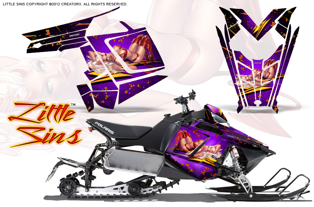 Polaris Rush Graphics Kit Little Sins Purple